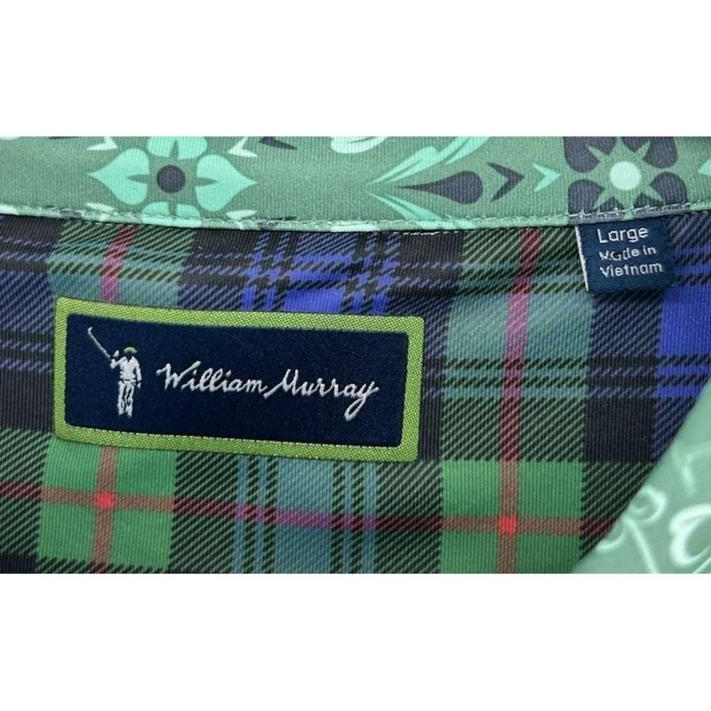 William Murray Golf Green Geometric Print Polo